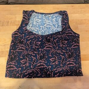 Glamorous Blue and Pink Floral Top